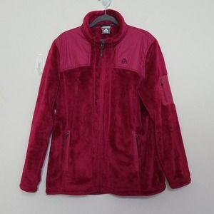 Nike ACG Women's Burgundy Fleece Full Zip Jacket Size L